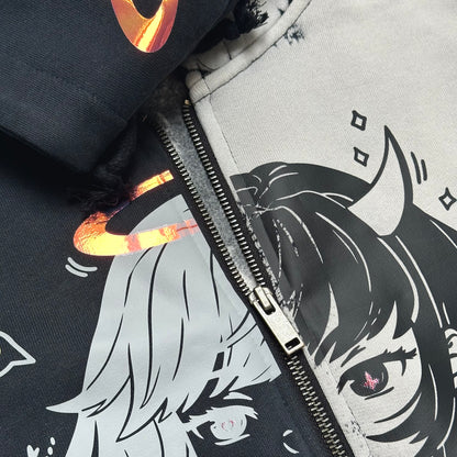 Demon\Angel Cropped Hoodie