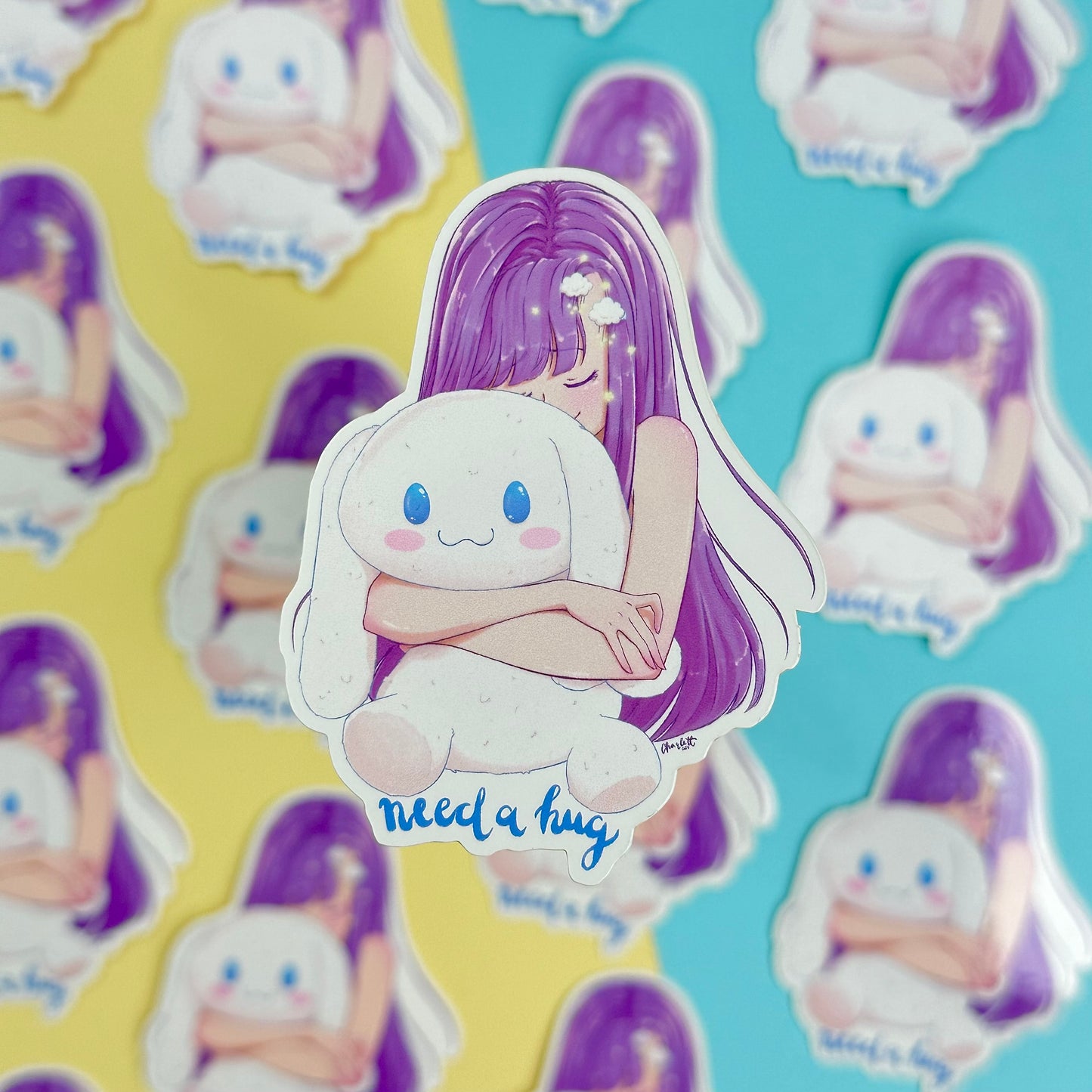 Cinnamoroll Hug Sticker