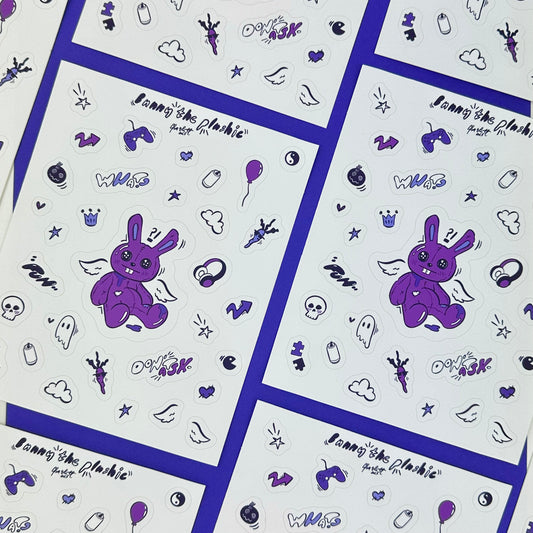 Bunny the Plushie Sticker Sheet