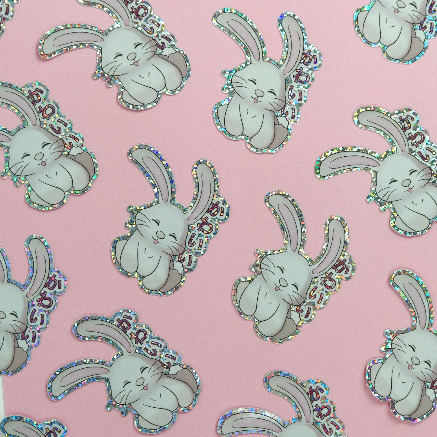 Kawaii Bunny Glitter Sticker