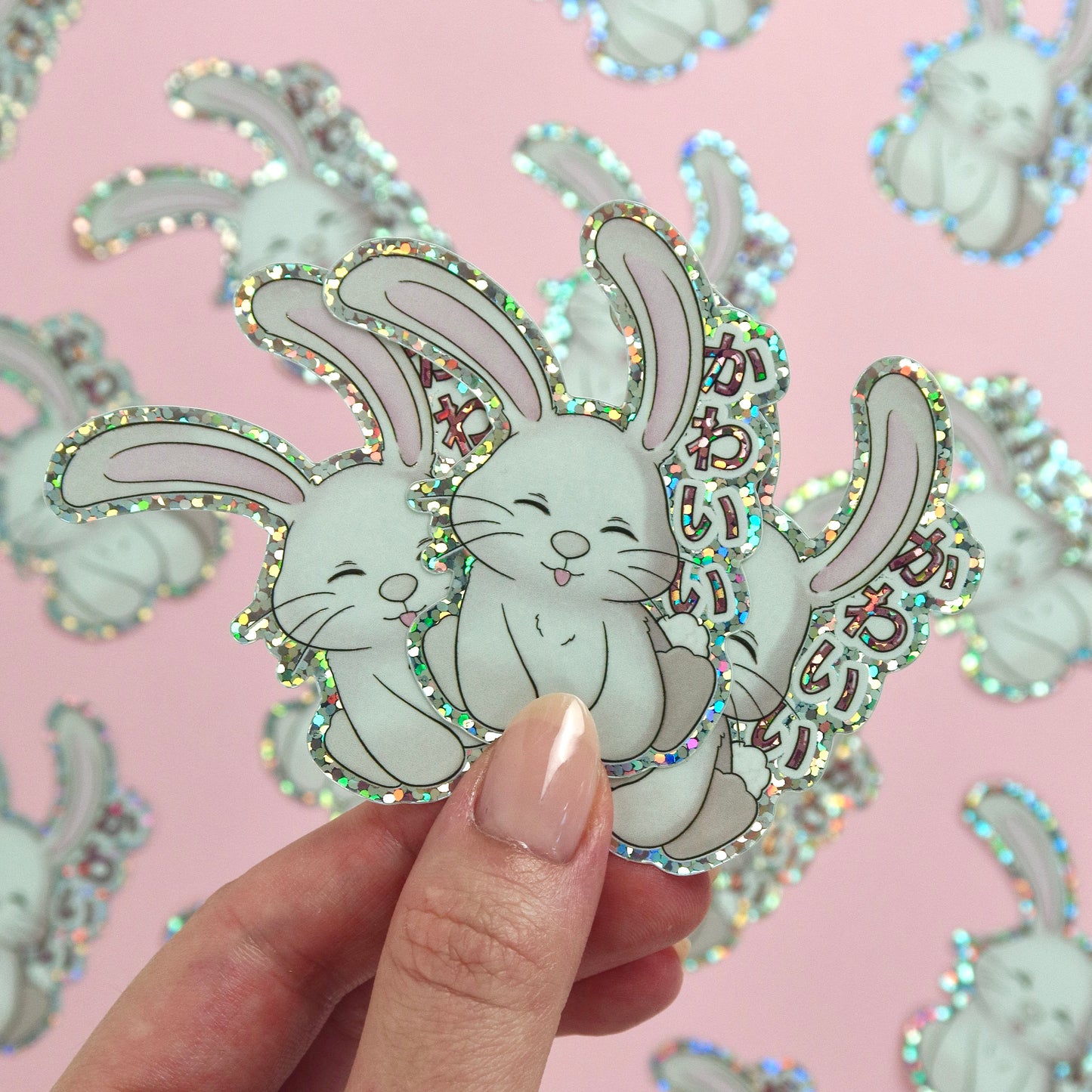 Kawaii Bunny Glitter Sticker
