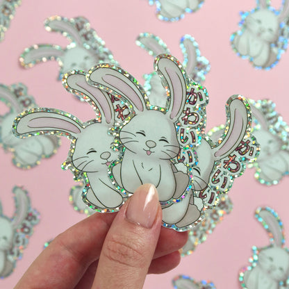 Kawaii Bunny Glitter Sticker