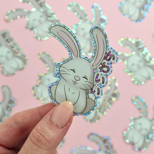 Kawaii Bunny Glitter Sticker
