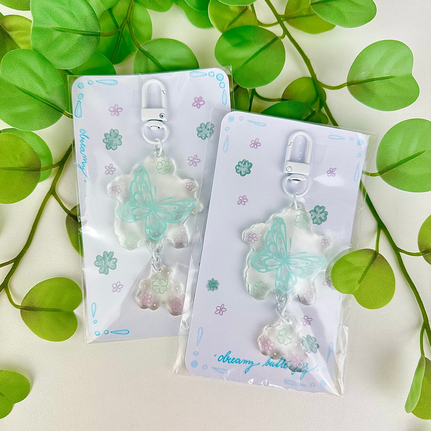 Dreamy Butterfly Double Keychain