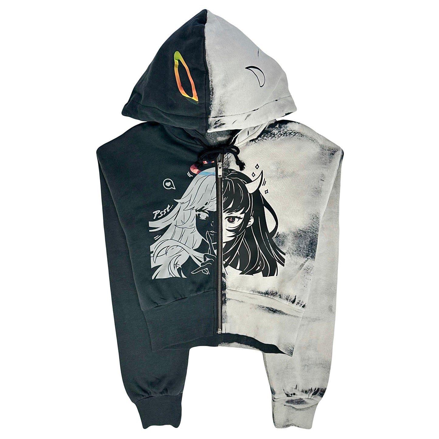 Demon\Angel Cropped Hoodie