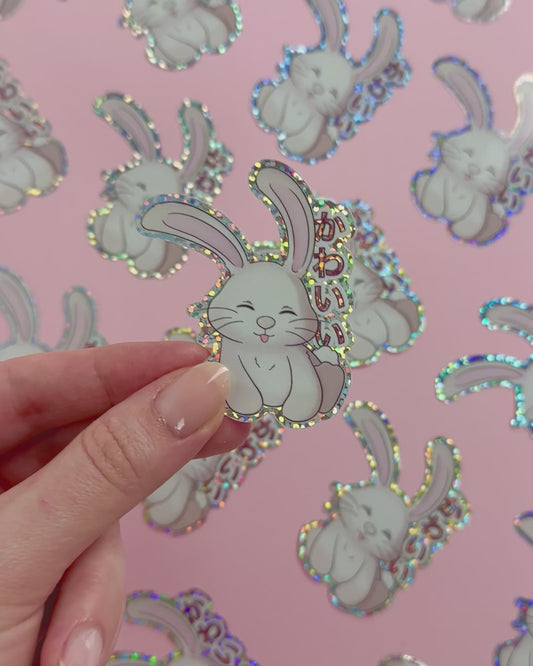Kawaii Bunny Glitter Sticker